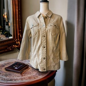 Dressbarn khaki jacket 1X